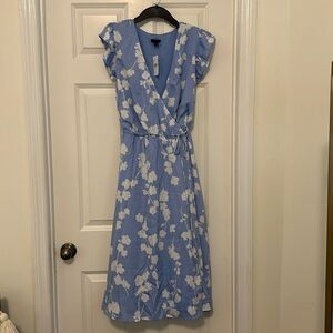 Ann Taylor blue midi dress size 14